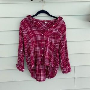 flannel crop top